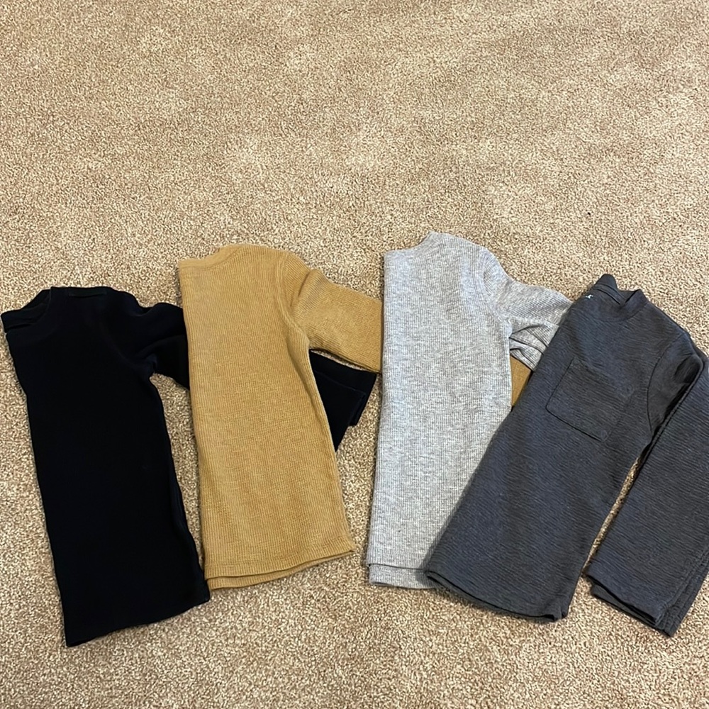 Bundle of 4 long sleeves. 3 are Old Navy, pocketed one on right is Cat & Jack.